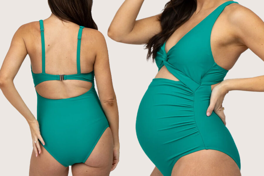 Tie Strap One Piece Maternity Swimsuit - Isabel Maternity by Ingrid &  Isabel